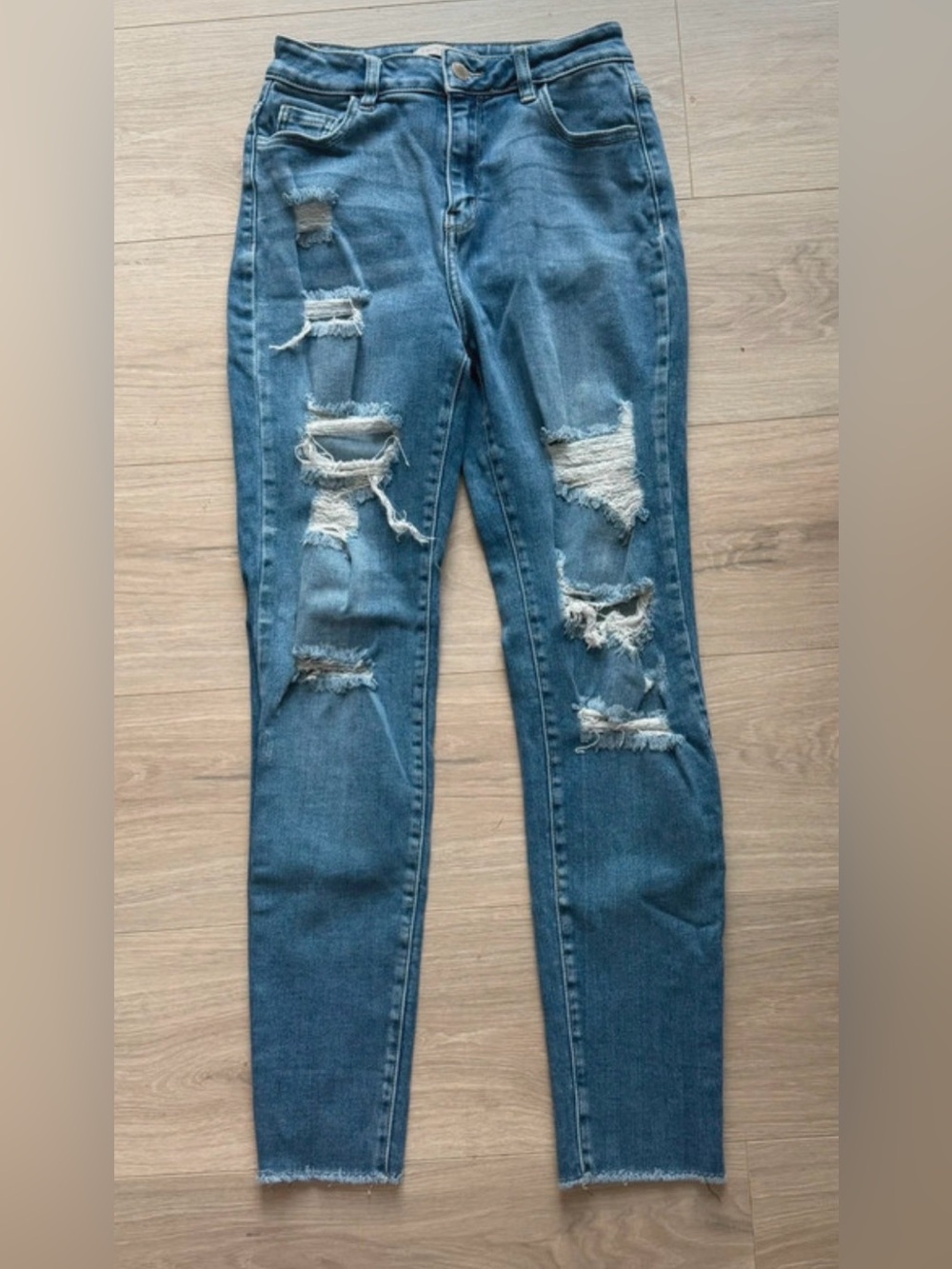 Encore Jeans Women’s Distressed Skinny - Blue